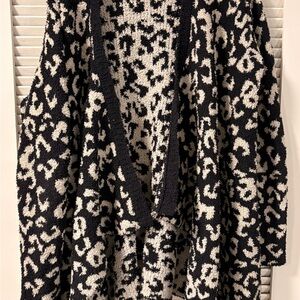 UGG Black and White Animal Print Cardigan